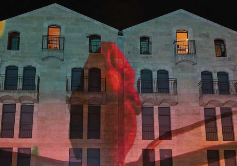 A light show at the Friends of Zion Museum.