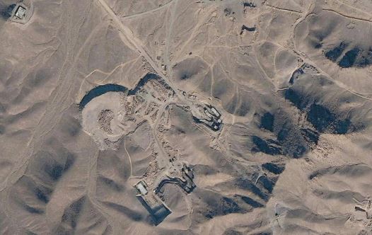 A SATELLITE view of Iran's Fordow nuclear plant.