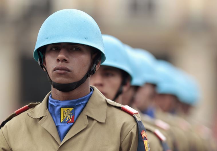 Soldiers from the Colombian Multinational Forces and Observers battalion to Sinai