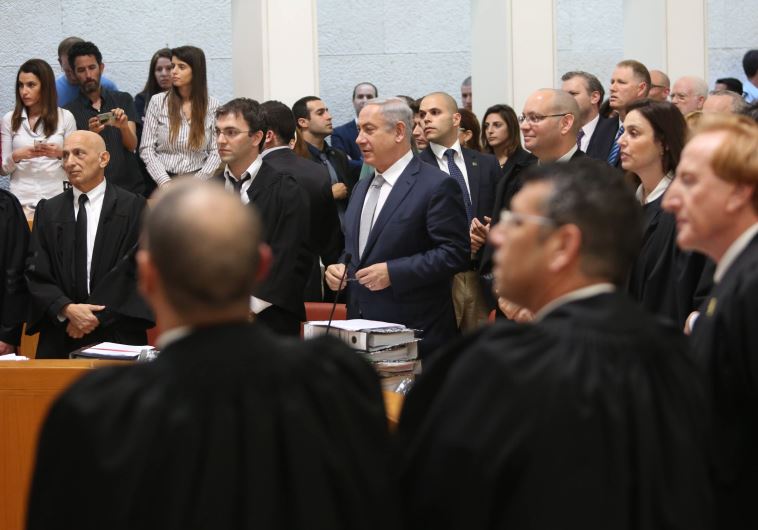Prime Minister Benjamin Netanyahu addresses the High Court on the gas deal