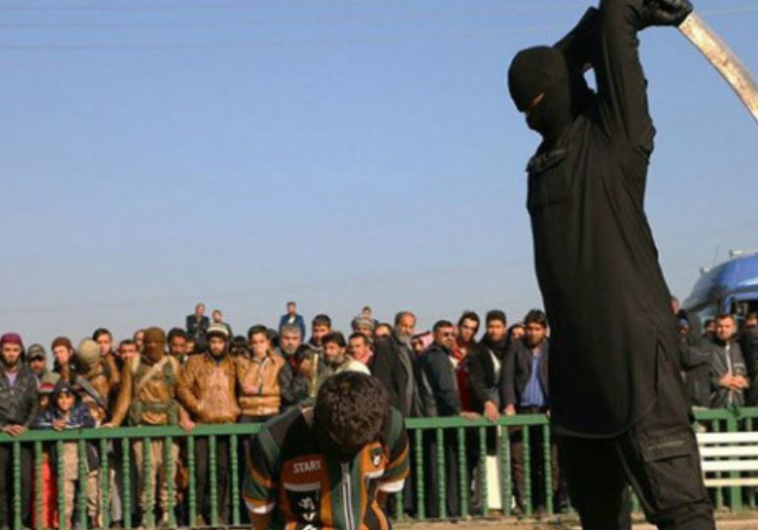 ISIS fighter beheading boy, 16, in Syria