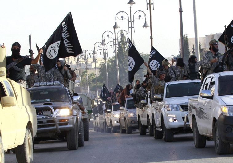 Islamic State holds a parade in Raqqa in June, 2014