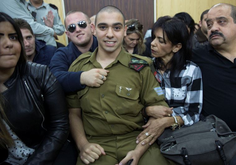 Elor Azaria sits to hear his verdict in a military court in Tel Aviv, Israel, January 4, 2017