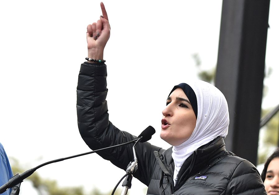 Linda Sarsour speaks onstage during the Women's March on Washington on January 21, 2017 in Washington, DC. 