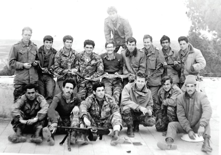 Soldiers of the 55th Paratrooper Brigade pause from training for a photo at Beit Guvrin in 1965